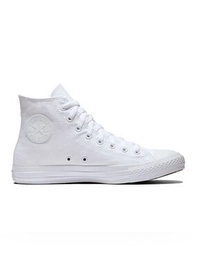 Converse All Star Chuck Taylor Monochrome White Canvas High Top Shoes Mens 11